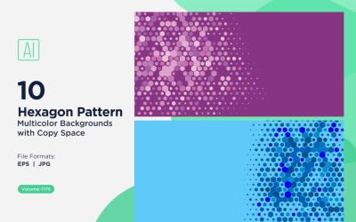 Colorful Hexagon of Various Sizes Versatile Pattern Background 1175