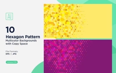 Colorful Hexagon of Various Sizes Versatile Pattern Background 1176