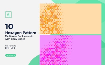 Colorful Hexagon of Various Sizes Versatile Pattern Background 1177