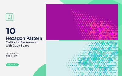 Colorful Hexagon of Various Sizes Versatile Pattern Background 1183