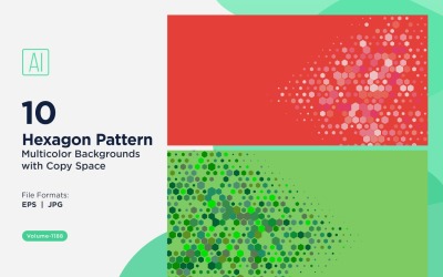 Colorful Hexagon of Various Sizes Versatile Pattern Background 1188