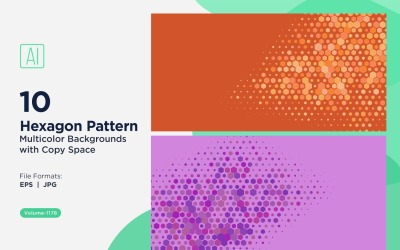 Esagono colorato di varie dimensioni Versatile modello di sfondo 1178