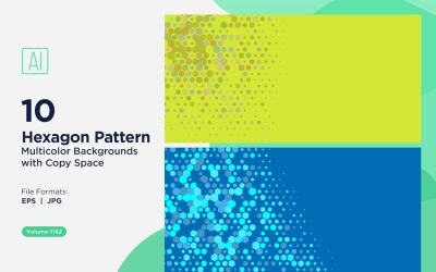 Esagono colorato di varie dimensioni Versatile modello di sfondo 1182