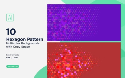 Hexagone coloré de différentes tailles, motif de fond polyvalent 1181