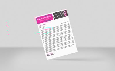 Minimal Frame Letterhead Template Design