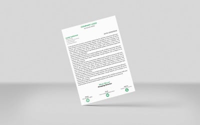 Простой минимальный шаблон фирменного бланка для бизнеса