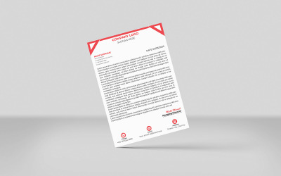 Red color New Letterhead Design Template