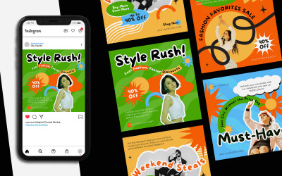 Retro Fashion Instagram Post Template