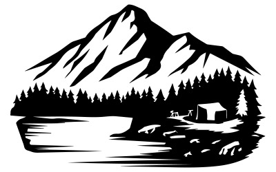 vector illustration of a mountain