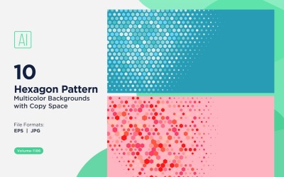 Colorful Hexagon of Various Sizes Versatile Pattern Background 1186