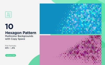 Colorful Hexagon of Various Sizes Versatile Pattern Background 1193