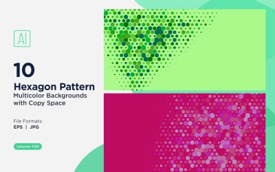 Colorful Hexagon of Various Sizes Versatile Pattern Background 1195