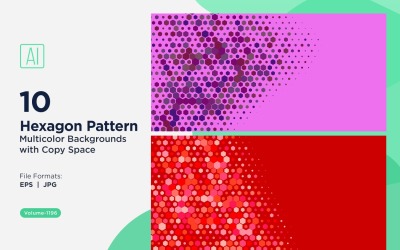 Colorful Hexagon of Various Sizes Versatile Pattern Background 1196