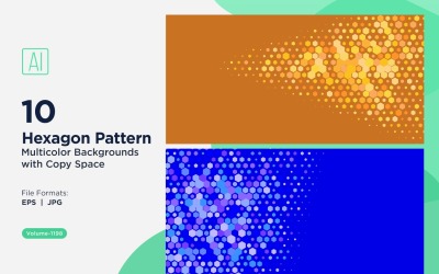 Colorful Hexagon of Various Sizes Versatile Pattern Background 1198
