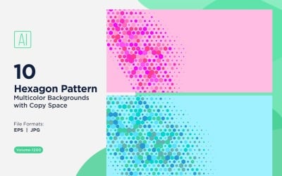 Colorful Hexagon of Various Sizes Versatile Pattern Background 1200