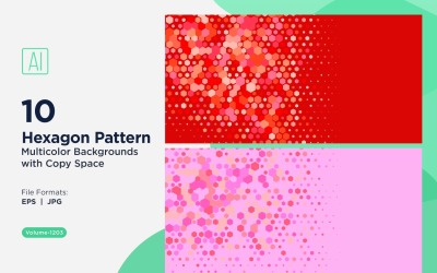 Colorful Hexagon of Various Sizes Versatile Pattern Background 1203
