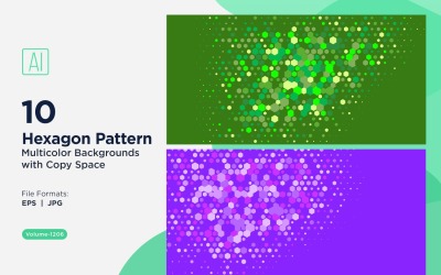 Colorful Hexagon of Various Sizes Versatile Pattern Background 1206