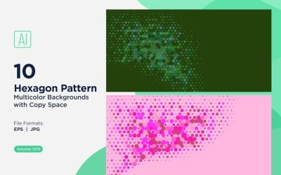 Colorful Hexagon of Various Sizes Versatile Pattern Background 1210