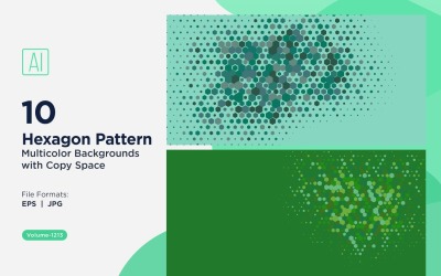 Colorful Hexagon of Various Sizes Versatile Pattern Background 1213