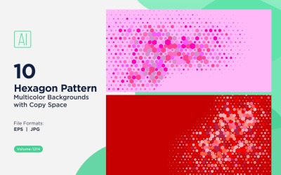 Colorful Hexagon of Various Sizes Versatile Pattern Background 1214