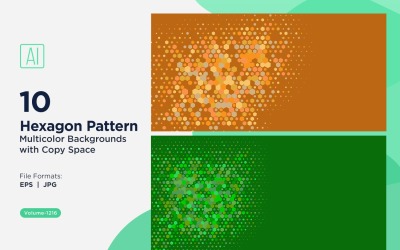 Colorful Hexagon of Various Sizes Versatile Pattern Background 1216