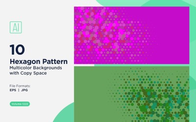 Colorful Hexagon of Various Sizes Versatile Pattern Background 1222