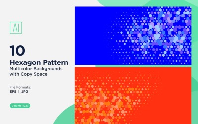 Colorful Hexagon of Various Sizes Versatile Pattern Background 1223