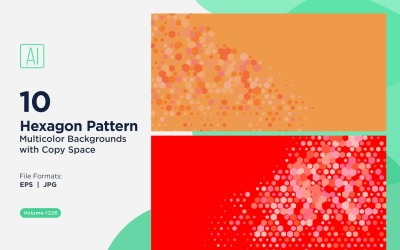 Colorful Hexagon of Various Sizes Versatile Pattern Background 1226