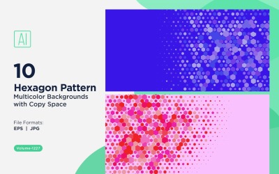 Colorful Hexagon of Various Sizes Versatile Pattern Background 1227