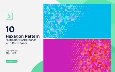 Colorful Hexagon of Various Sizes Versatile Pattern Background 1228