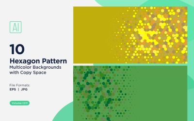 Colorful Hexagon of Various Sizes Versatile Pattern Background 1231