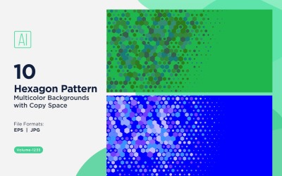 Colorful Hexagon of Various Sizes Versatile Pattern Background 1235