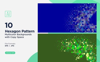 Colorful Hexagon of Various Sizes Versatile Pattern Background 1241