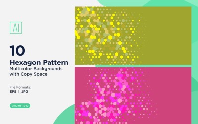 Colorful Hexagon of Various Sizes Versatile Pattern Background 1242