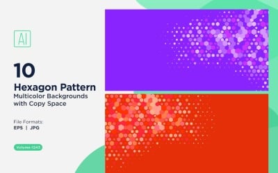 Colorful Hexagon of Various Sizes Versatile Pattern Background 1243