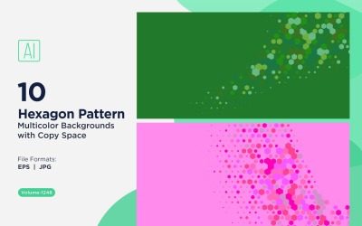 Colorful Hexagon of Various Sizes Versatile Pattern Background 1248