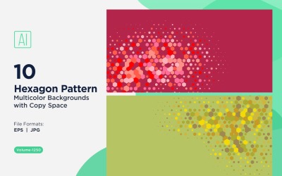 Colorful Hexagon of Various Sizes Versatile Pattern Background 1250