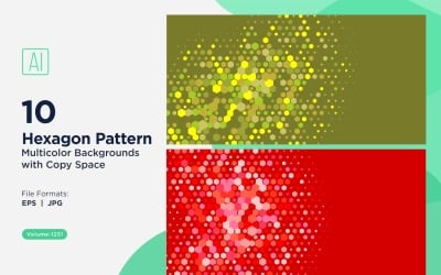 Colorful Hexagon of Various Sizes Versatile Pattern Background 1251