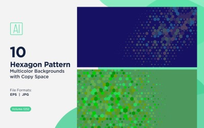 Colorful Hexagon of Various Sizes Versatile Pattern Background 1252