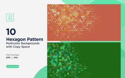 Colorful Hexagon of Various Sizes Versatile Pattern Background 1256