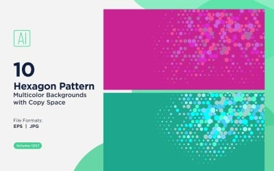 Colorful Hexagon of Various Sizes Versatile Pattern Background 1257