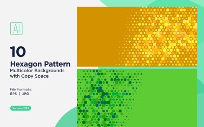 Esagono colorato di varie dimensioni Versatile modello di sfondo 1192