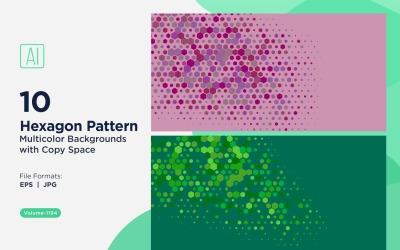 Esagono colorato di varie dimensioni Versatile modello di sfondo 1194
