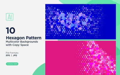 Esagono colorato di varie dimensioni Versatile modello di sfondo 1205