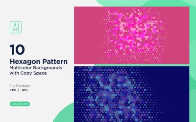 Esagono colorato di varie dimensioni Versatile modello di sfondo 1207