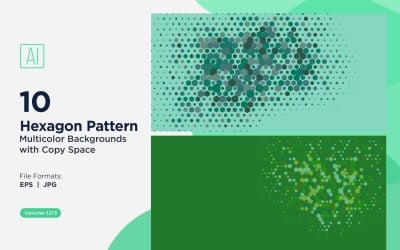 Esagono colorato di varie dimensioni Versatile modello di sfondo 1213