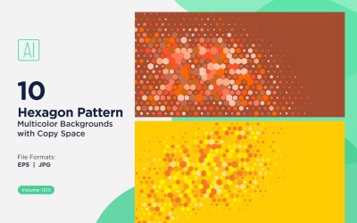 Esagono colorato di varie dimensioni Versatile modello di sfondo 1215