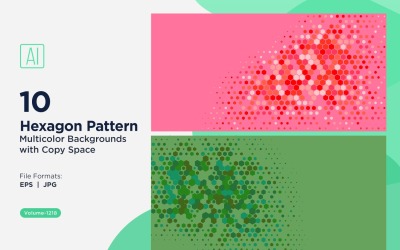Esagono colorato di varie dimensioni Versatile modello di sfondo 1218