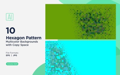 Esagono colorato di varie dimensioni Versatile modello di sfondo 1220