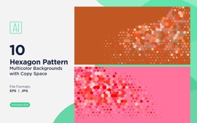 Esagono colorato di varie dimensioni Versatile modello di sfondo 1224